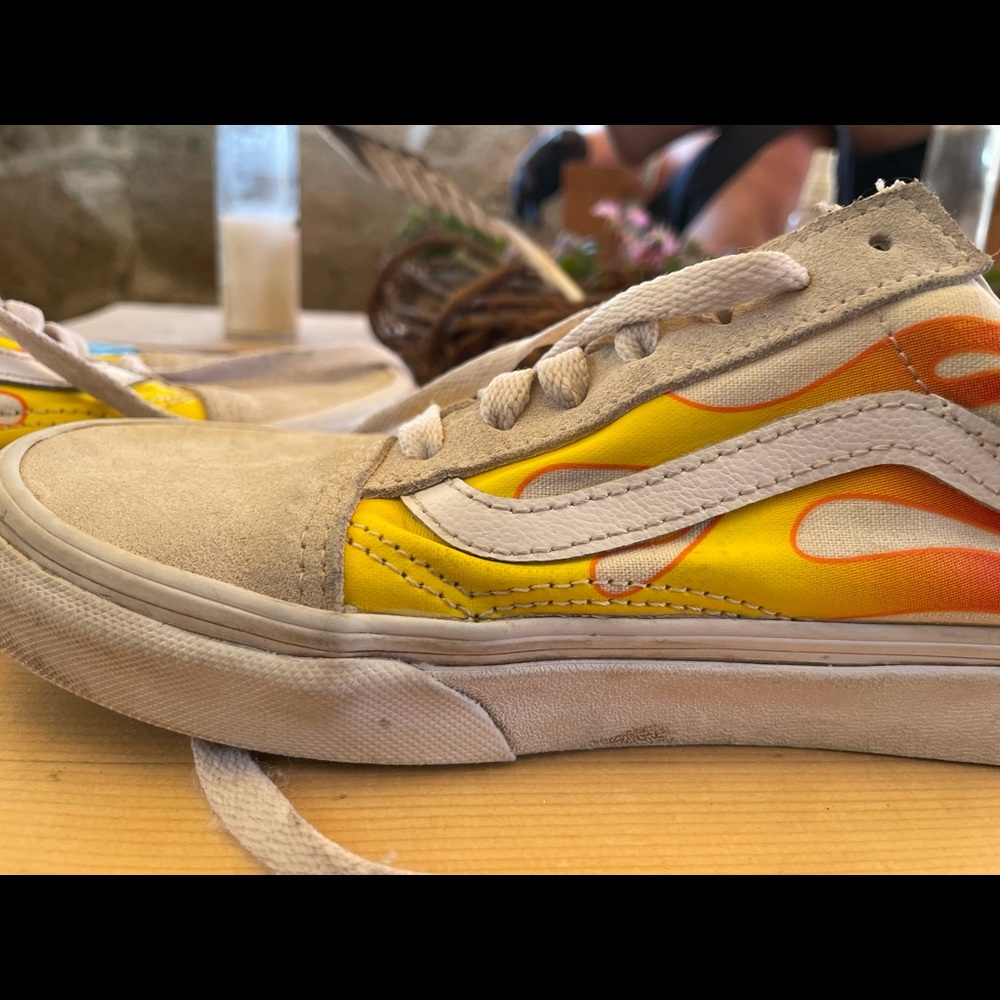 2/$25 Flame Vans Yellow and Orange